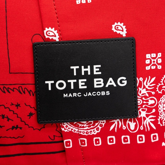 Marc Jacobs The Bandana Medium Tote Bag Red - Picture 7 of 10
